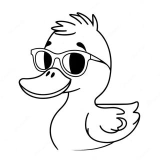 Canard Drole Avec Lunettes De Soleil Page A Colorier 17086-3729