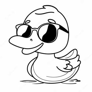 Canard Drole Avec Lunettes De Soleil Page A Colorier 17086-3730