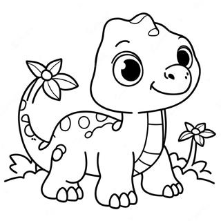 Doux Bebe Dinosaure Page A Colorier 17261-3773
