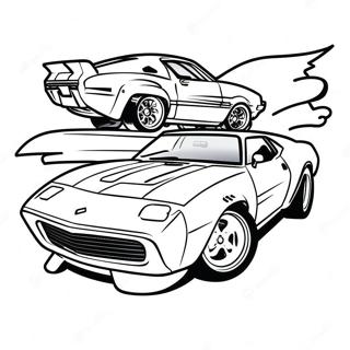 Voiture De Sport Hot Wheels Coloree A Colorier 17623-3851