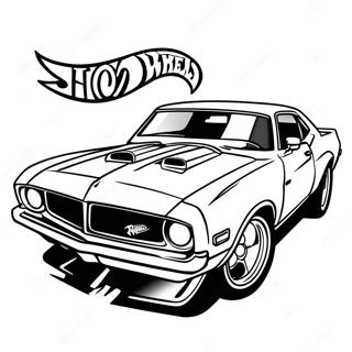 Voiture Muscle Hot Wheels Classique A Colorier 17624-3854