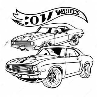 Voiture Muscle Hot Wheels Classique A Colorier 17624-3855