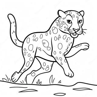 Guépard Pages À Colorier