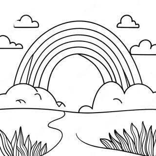 Page A Colorier Dun Arc En Ciel Brillant Au Dessus Dun Paysage 1810-1852