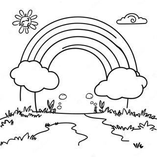 Page A Colorier Dun Arc En Ciel Vibrant Dans Un Monde Fantastique 1813 2013