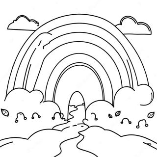 Page A Colorier Dun Arc En Ciel Vibrant Dans Un Monde Fantastique 1813 2016