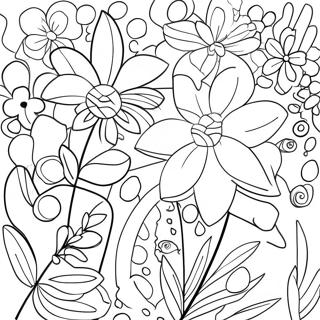 Fleurs Dete Colorees Page A Colorier 18621-4066