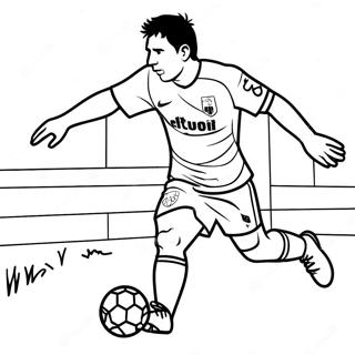 Lionel Messi Marquant Un But Page A Colorier 18717-4085