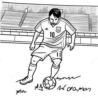 Lionel Messi Marquant Un But Page A Colorier 18717-4087