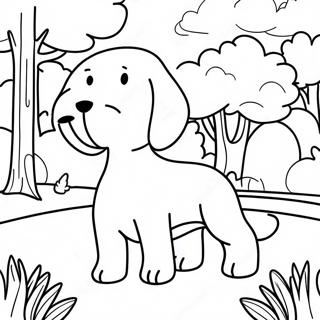 Page A Colorier Dun Beagle Heureux Dans Le Parc 1902-1704