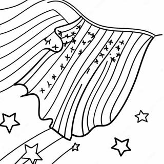 Drapeau Americain Avec Etoiles Et Rayures Page A Colorier 19077-4162