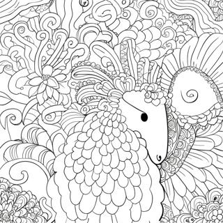 Page A Colorier De La Queue De Mouton Bouclee 19263-4215