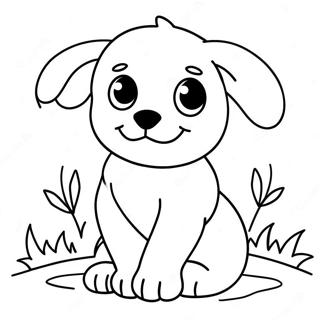 Page A Colorier De Chiot Adorable 19633-4284