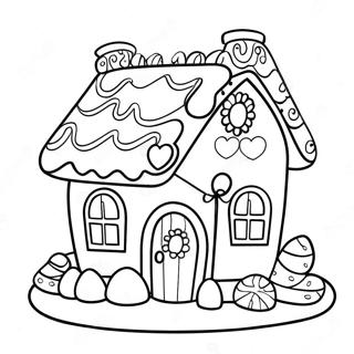 Maison En Pain D'épice Pages À Colorier