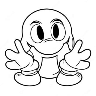 Page A Colorier De Knuckles Avec Des Gants Rouges 20094-4386