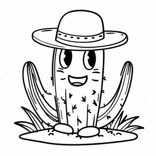Page A Colorier De Cactus Avec Un Chapeau 20270-4434