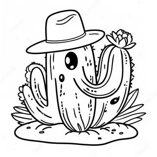 Page A Colorier De Cactus Avec Un Chapeau 20270-4436