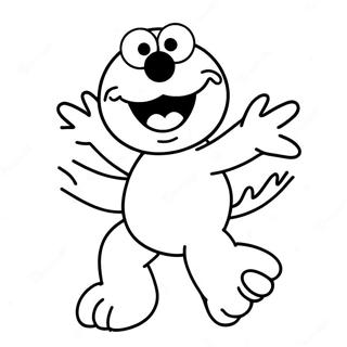 Elmo Dansant Joyeusement Page A Colorier 20363 4450