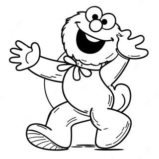 Elmo Dansant Joyeusement Page A Colorier 20363 4452