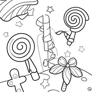 Page A Colorier Colorful Candy Land 20632-4503