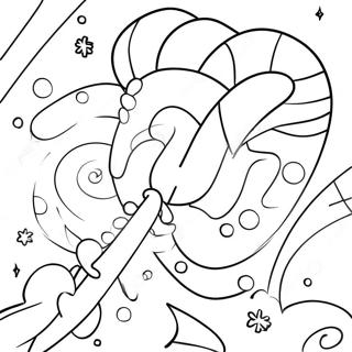 Page À Colorier Noël De Canne En Sucre Pages À Colorier