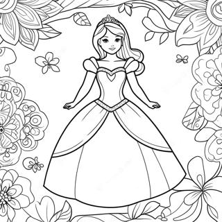 Page A Colorier De Robe De Princesse Etincelante 20738 4527