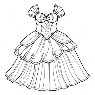 Page A Colorier De Robe De Princesse Etincelante 20738 4528