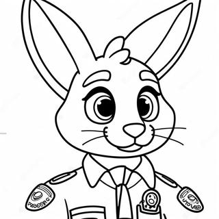 Page A Colorier De Lofficier De Police Judy Hopps De Zootopia 20836-4543