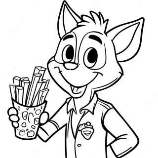 Page A Colorier De Nick Wilde Avec Une Collation 20837-4546