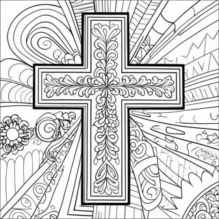 Page A Colorier De Croix Geometrique Audacieuse 20919-4578