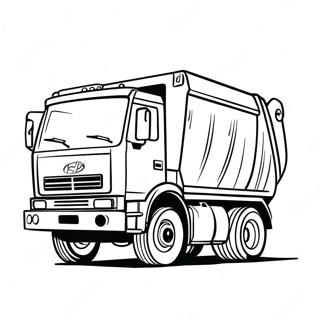 Page A Colorier De Camion Poubelle Colore En Action 21105-4602