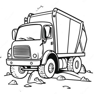 Page A Colorier De Camion Poubelle Amical Ramassant Des Dechets 21108-4616