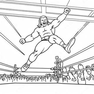 Page A Colorier De Lutteur Wwe Sautant Sur Un Adversaire 21396-4663