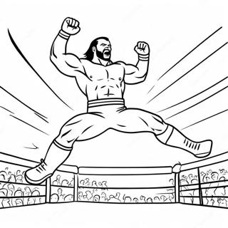 Page A Colorier De Lutteur Wwe Sautant Sur Un Adversaire 21396-4664