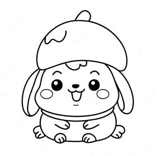 Pompompurin Avec Un Chapeau Mignon Page A Colorier 21690-4722