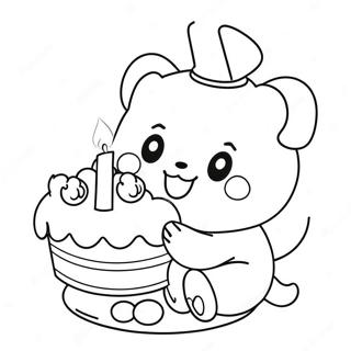 Pompompurin Manger Un Gateau Delicieux Page A Colorier 21692 4732