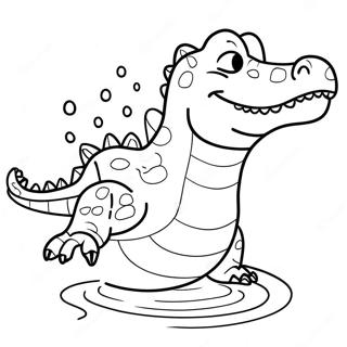 Crocodile En Colere Dans Leau Page A Colorier 21968-4786