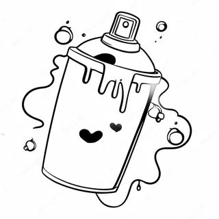 Aerosol De Graffiti Et Gouttes De Peinture Page A Colorier 22403-4899