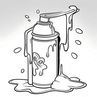 Aerosol De Graffiti Et Gouttes De Peinture Page A Colorier 22403-4900