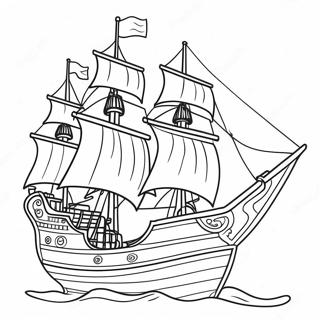 Bateau Pirate Colore Page A Colorier 22576-4922