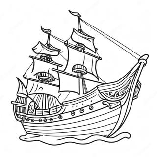 Bateau Pirate Colore Page A Colorier 22576-4923