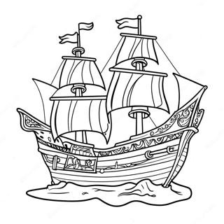 Bateau Pirate Colore Page A Colorier 22576-4924