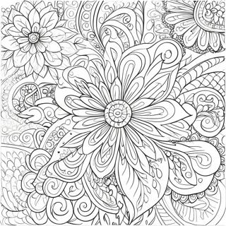 Page A Colorier De Motifs Floraux Complexes 22747-4965