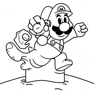 Super Mario Sautant Par Dessus Goomba Page A Colorier 23134-5043