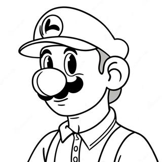 Luigi En Tenue Verte Page A Colorier 23135-5047