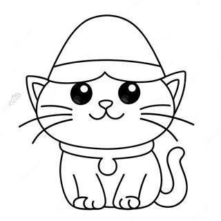 Pete Le Chat Avec Un Chapeau Cool Page A Colorier 23230-5066