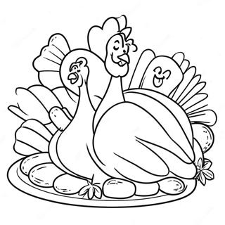 Page A Colorier De Reunion De Famille De Dinde 23595-5151