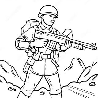 Page A Colorier De Soldat Courageux En Combat 23792-5182