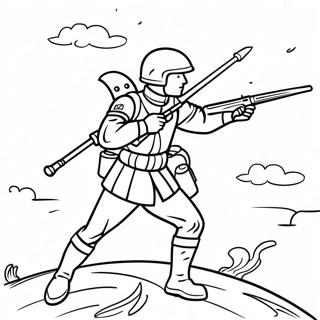 Page A Colorier De Soldat Courageux En Combat 23792-5183