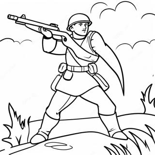 Page A Colorier De Soldat Courageux En Combat 23792-5184